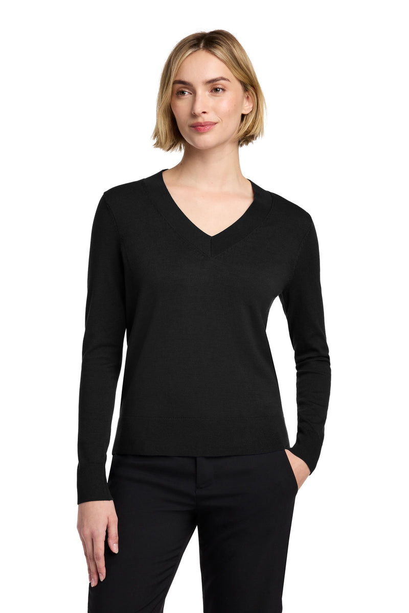 Brooks Brothers Women's Cotton Stretch V-Neck Sweater BB18401