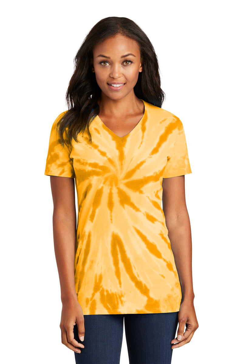 Port & Co Women's Tie-Dye V-Neck Tee