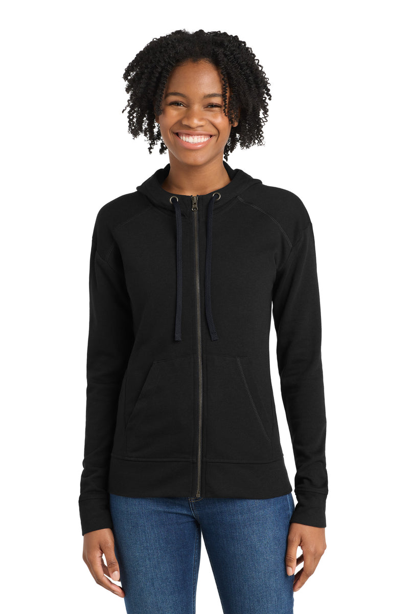 Sport-Tek Women's PosiCharge Tri-Blend Wicking Fleece Full-Zip Hooded Jacket LST293