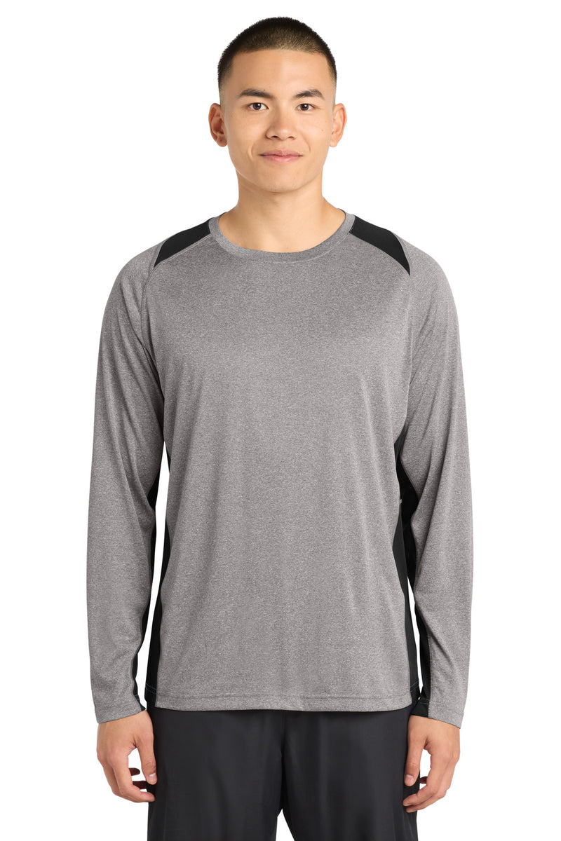 Sport-Tek Long Sleeve Heather Colorblock Contender Tee