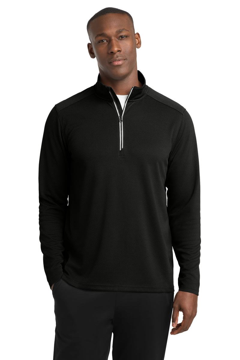 Sport-Tek Sport-Wick Textured 1/4-Zip Pullover