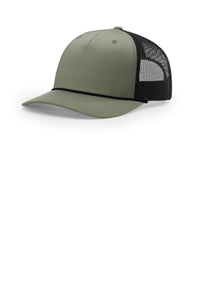 Richardson Five-Panel with Rope 112FPR - Loden/ Black/ Black