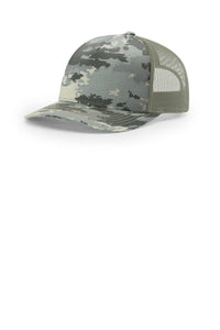 Richardson Printed Five-Panel Trucker 112PFP - Digital Camo/ Light Green