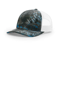 Richardson Printed Five-Panel Trucker 112PFP - Kryptek Neptune/ White