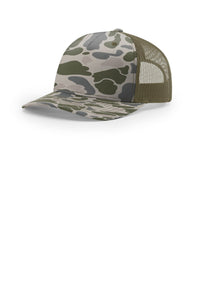 Richardson Printed Five-Panel Trucker 112PFP - Marsh Duck Camo/ Loden