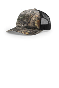 Richardson Printed Five-Panel Trucker 112PFP - Mossy Oak Country DNA/ Black