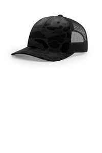 Richardson Printed Five-Panel Trucker 112PFP - Sable Duck Camo/ Black