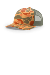 Richardson Printed Five-Panel Trucker 112PFP - Sienna Duck Camo/ Loden