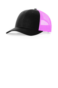 Richardson Low Pro Trucker 115 - Black/ Neon Pink