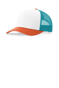 Richardson Low Pro Trucker 115 - White/ Hawaiian Blue/ Pale Orange
