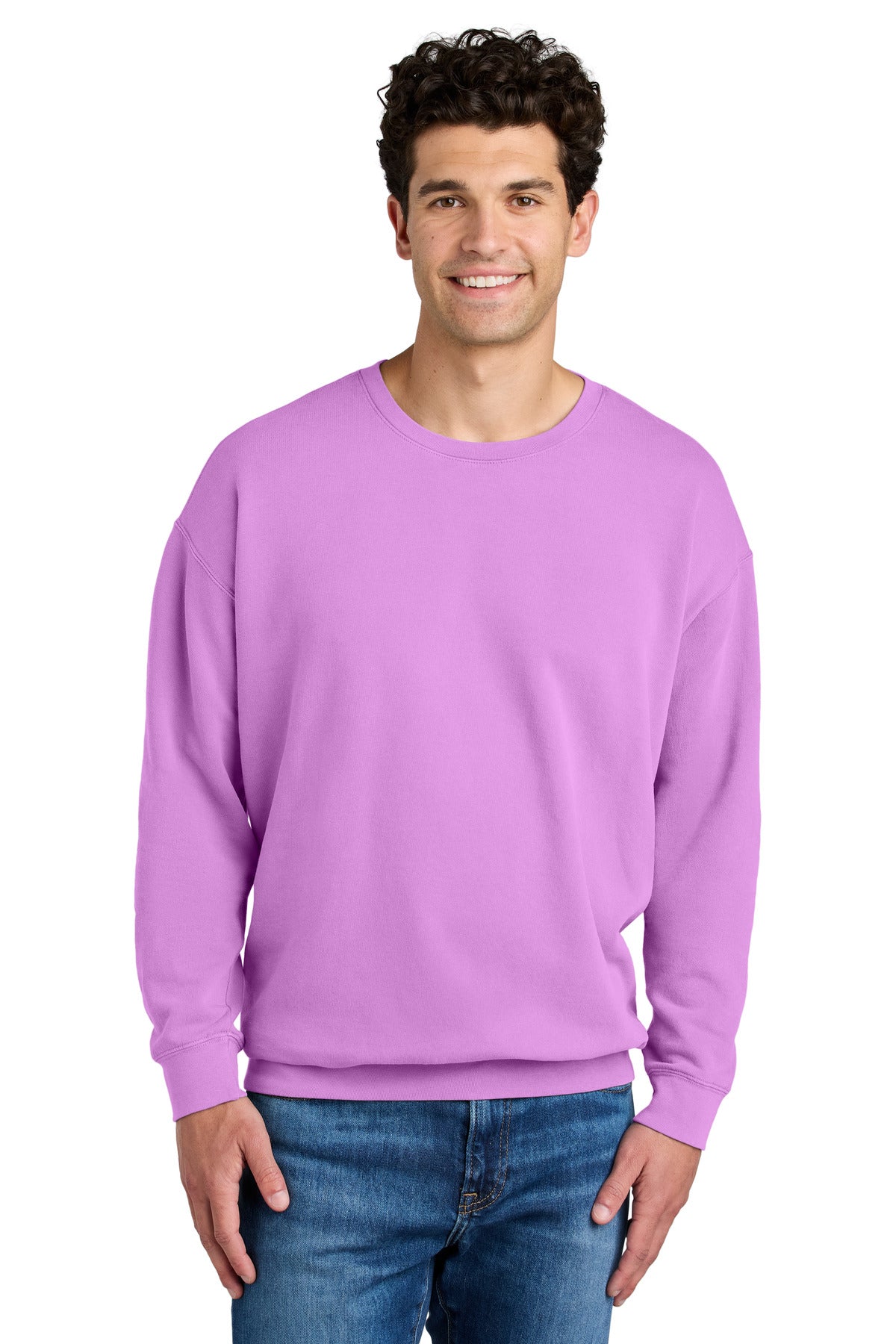 Comfort Colors Lightweight Crewneck Sweatshirt 1466 - Neon Violet
