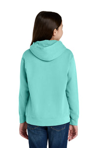 Comfort Colors Youth Lightweight Hooded Sweatshirt 1467Y - Chalky Mint Back