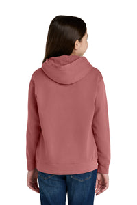 Comfort Colors Youth Lightweight Hooded Sweatshirt 1467Y - Crimson Back