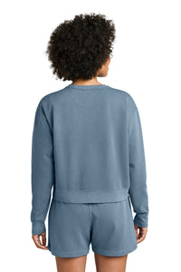 Comfort Colors Women's Mid-Length Crewneck Sweatshirt 1566L - Blue Jean Back