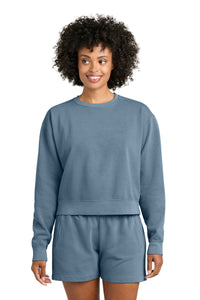 Comfort Colors Women's Mid-Length Crewneck Sweatshirt 1566L - Blue Jean