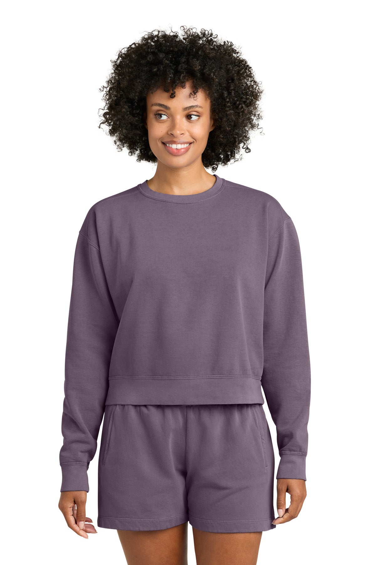 Comfort Colors Women's Mid-Length Crewneck Sweatshirt 1566L - Dusk
