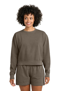 Comfort Colors Women's Mid-Length Crewneck Sweatshirt 1566L - Espresso