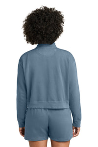 Comfort Colors Women's Mid-Length 1/4-Zip Sweatshirt 1580L - Blue Jean Back