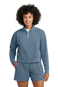 Comfort Colors Women's Mid-Length 1/4-Zip Sweatshirt 1580L - Blue Jean