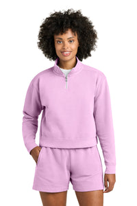 Comfort Colors Women's Mid-Length 1/4-Zip Sweatshirt 1580L - Rose Quartz