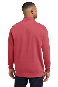 COMFORT COLORS  Ring Spun 1/4-Zip Sweatshirt - Crimson Back