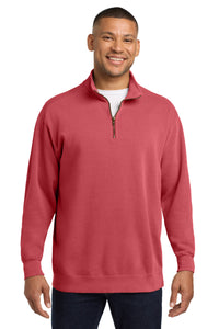 COMFORT COLORS  Ring Spun 1/4-Zip Sweatshirt - Crimson