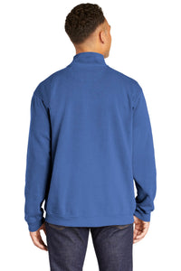 COMFORT COLORS  Ring Spun 1/4-Zip Sweatshirt - Flo Blue Back