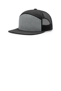 Richardson 7-Panel Trucker 168 - Heather Grey/ Black/ Black