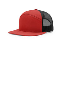 Richardson 7-Panel Trucker 168 - Red/ Black