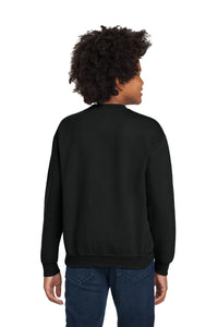 Gildan Youth Heavy Blend Crewneck Sweatshirt - Black Back