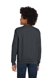 Gildan Youth Heavy Blend Crewneck Sweatshirt - Dark Heather Back
