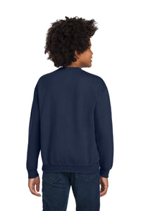 Gildan Youth Heavy Blend Crewneck Sweatshirt - Navy Back