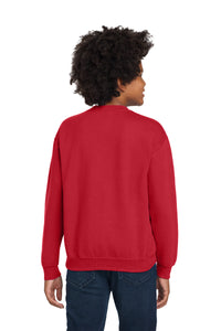 Gildan Youth Heavy Blend Crewneck Sweatshirt - Red Back