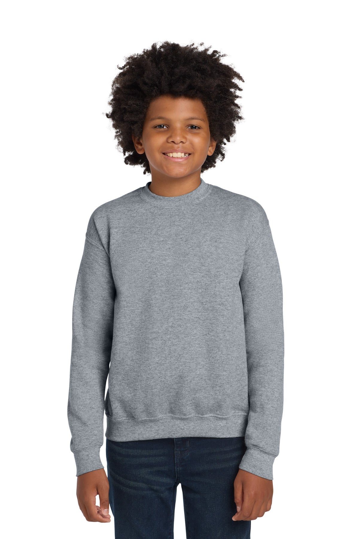 Gildan Youth Heavy Blend Crewneck Sweatshirt - Sport Grey