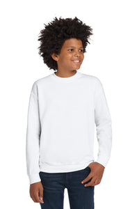 Gildan Youth Heavy Blend Crewneck Sweatshirt - White