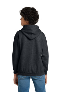 Gildan - Youth Heavy Blend Hooded Sweatshirt - Dark Heather Back