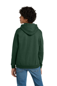 Gildan - Youth Heavy Blend Hooded Sweatshirt - Fan Dark Green Back
