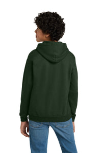 Gildan - Youth Heavy Blend Hooded Sweatshirt - Forest Green Back
