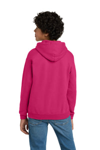 Gildan - Youth Heavy Blend Hooded Sweatshirt - Heliconia Back