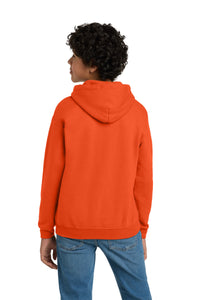 Gildan - Youth Heavy Blend Hooded Sweatshirt - Orange Back