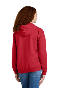 Gildan Youth Heavy Blend Full-Zip Hooded Sweatshirt - Red Back