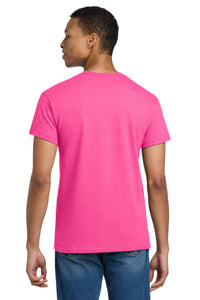 Gildan - Ultra Cotton 100% US Cotton T-Shirt - Safety Pink Back