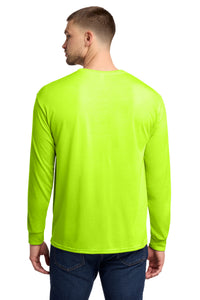 Jerzees Dri-Power 100% Polyester Long Sleeve T-Shirt 21LS - Safety Green Back