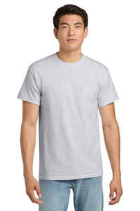Gildan - Ultra Cotton 100% US Cotton T-Shirt with Pocket - Ash