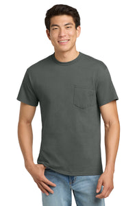 Gildan - Ultra Cotton 100% US Cotton T-Shirt with Pocket - Charcoal