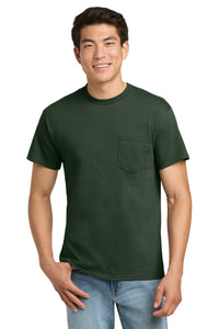 Gildan - Ultra Cotton 100% US Cotton T-Shirt with Pocket - Forest Green