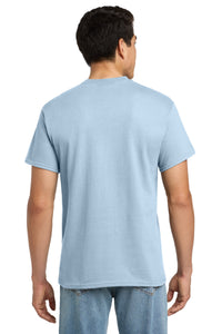 Gildan - Ultra Cotton 100% US Cotton T-Shirt with Pocket - Light Blue Back