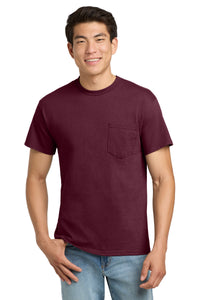 Gildan - Ultra Cotton 100% US Cotton T-Shirt with Pocket - Maroon