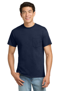 Gildan - Ultra Cotton 100% US Cotton T-Shirt with Pocket - Navy