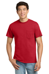 Gildan - Ultra Cotton 100% US Cotton T-Shirt with Pocket - Red